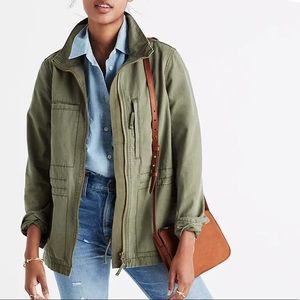 MADEWELL military fleet utility jacket green/olive woman size S